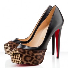 Pantofi Christian Louboutin Maggie 140mm cu imprimeu leopard