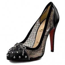 Pantofi Christian Louboutin cu toc Candy Lace 120mm, negri