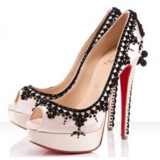 Pantofi cu toc înalt Christian Louboutin Torero 140mm, culoare nud