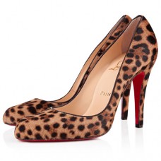 Pantofi Christian Louboutin Decollete 868 100mm cu imprimeu leopard