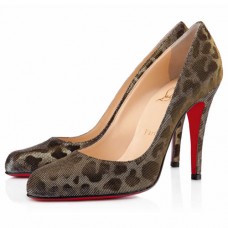 Pantofi Christian Louboutin Decollete 868 100mm cu imprimeu leopard