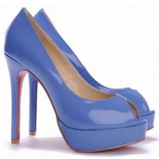 Christian Louboutin Altadama 140mm Peep Toe Pumps Blue