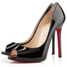 Pantofi Christian Louboutin Flo 120mm cu vârful deschis, negri