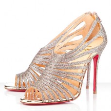 Pantofi Christian Louboutin Multibrida 100mm cu vârf deschis, multicolori