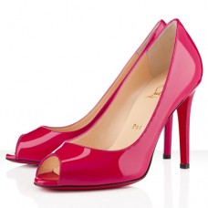 Pantofi Christian Louboutin You You 100mm cu vârful deschis, Rose Matador