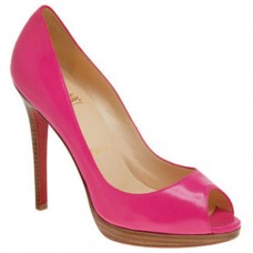 Pantofi Christian Louboutin Yolanda 120mm cu vârf deschis, Rose Matador