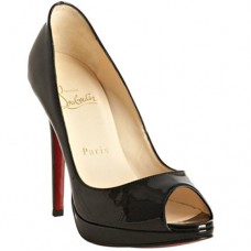 Pantofi Christian Louboutin Yolanda 120mm cu vârf deschis, negri