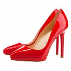 Pantofi Christian Louboutin Pigalle Plato 120mm, roșii Pantofi Christian Louboutin Pigalle Plato 120mm, roșii