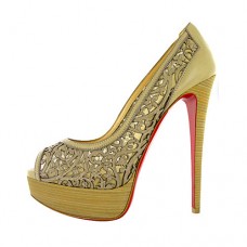 Pantofi cu toc înalt Christian Louboutin Pampas 140mm, cu vârf deschis, verzi