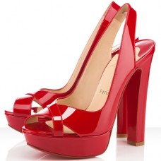 Pantofi sport Christian Louboutin Marple Town 140mm cu talpă înaltă, roșii