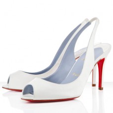 Pantofi Christian Louboutin You You 80mm Slingbacks Albi