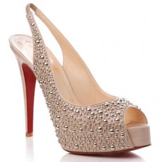 Pantofi Christian Louboutin Star Privé 120mm Slingbacks roz
