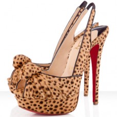 Pantofi Christian Louboutin Jenny 140mm cu imprimeu leopard pentru ocazii speciale