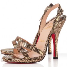 Pantofi sport Christian Louboutin Fine Romance 120mm Slingbacks aurii