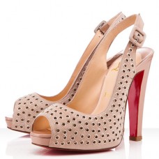 Pantofi sport Christian Louboutin Aicha 120mm cu talpă plată, culoare nud