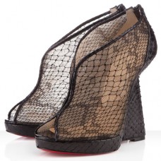 Pantofi cu platformă Christian Louboutin Janet 120mm negri