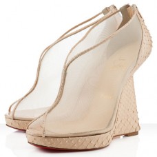 Pantofi cu platformă Christian Louboutin Janet 120mm, albi