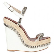 Pantofi cu platformă Christian Louboutin Macarena 120mm, albi