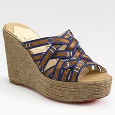Pantofi cu platformă Christian Louboutin Crepon 100mm, albaștri