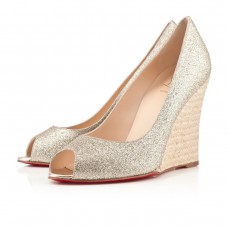 Pantofi cu platformă Christian Louboutin Puglia 100mm aurii