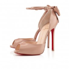 Sandale Christian Louboutin Dos Noeud 120 mm Nude