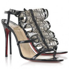 Sandale Christian Louboutin Fortitia 100mm negre