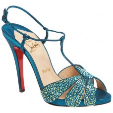 Sandale Christian Louboutin Margi Diams 120mm turcoaz