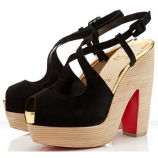 Sandale Christian Louboutin Martel 140mm negre