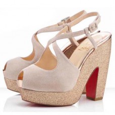 Sandale Christian Louboutin Martel 140mm, culoare nud