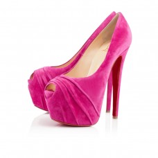 Pantofi Christian Louboutin Drapesse 160mm cu vârf deschis, din grenadină