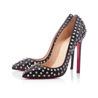 Pantofi Christian Louboutin Pigalle Spikes 120mm Negri Pantofi Christian Louboutin Pigalle Spikes 120mm Negri