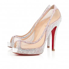 Pantofi Christian Louboutin Camillas 120mm cu vârf deschis, Aurora Boreale