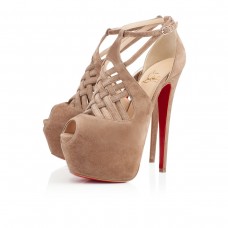 Pantofi cu platformă Christian Louboutin Carlota 160mm bej