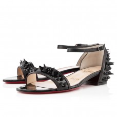 Sandale Christian Louboutin Druide plate negre