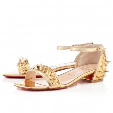 Sandale Christian Louboutin Druide plate aurii