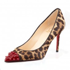 Pantofi Christian Louboutin Geo 80mm cu imprimeu leopard