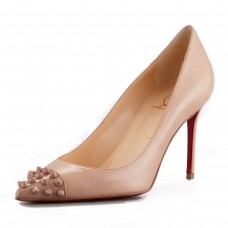 Pantofi Christian Louboutin Geo 80mm, culoare nud