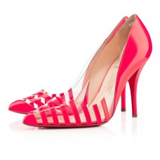 Pantofi Christian Louboutin Pivichic din PVC 100mm, Roz Paris