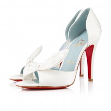 Pantofi Christian Louboutin Livre 100mm pentru ocazii speciale, alb-negru