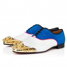 Mocasini Christian Louboutin Tyronito Albi/Albastri Mocasini Christian Louboutin Tyronito Albi/Albastri