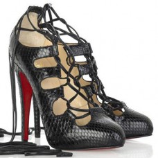 Pantofi Christian Louboutin Mary Jane Bloody 120mm, negri
