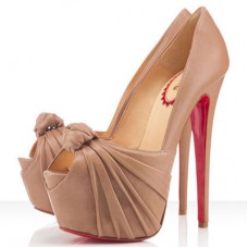 Pantofi Christian Louboutin Lady Gres 160mm cu vârf deschis, bej