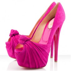 Christian Louboutin Lady Gres 160mm Peep Toe Pompe Framboise