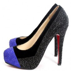Pantofi Christian Louboutin Calypso 140mm, albaștri