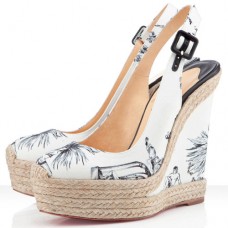 Pantofi cu platformă Christian Louboutin Everesta 140mm, albi