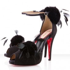 Sandale Christian Louboutin Pluminette 120mm negre