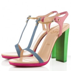 Sandale Christian Louboutin Sylvieta 120mm Verzi/Aurii