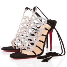 Sandale Christian Louboutin Salsbourg 100mm argintii