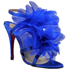 Sandale Christian Louboutin Petal 70mm albastre