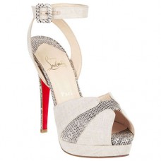 Sandale Christian Louboutin Double Moc 120mm Taupe